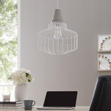 Brantville White Cage Pendant Lamp