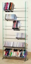 Clear Tempered Glass Multimedia Storage Rack