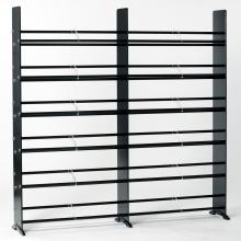 Black Tempered Glass Multimedia Double Storage Rack