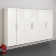 HangUps 72 in. H x 108 in. W x 20 in. D White Wall Mounted Storage Cabinet Set E