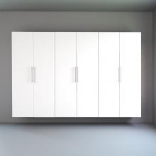 HangUps 108 in. W x 72 in. H x 20 in. D Storage Cabinet Set K - White - 3 Piece