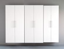 HangUps 102 in. W x 72 in. H x 20 in. D Storage Cabinet Set L - White - 3 Piece