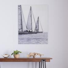 Three Sails - Glass Wall Art