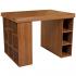 Project Center With Bookcase & 3 Bin Cabinet walnut