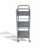 3 Tier Shelving Cart With Casters In Moon Mist