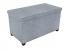 Storage Ottoman With Wooden Feet 17X34 In Light Gray Thumbnail