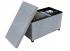Storage Ottoman With Wooden Feet 17X34 In Light Gray