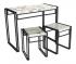 Urban Small Dining Table Set 3-Piece Marble White