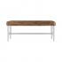 White Woven Coffee Table Bench