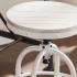 Industrial Adjustable Height Swiveling Stool - White