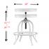 Industrial Adjustable Height Swiveling Stool - White
