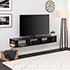 Black 70 in. Wide Wall Mounted TV Stand Thumbnail