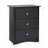 Sonoma 3-drawer Tall Nightstand, Black