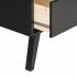 Milo Mid Century Modern 2-drawer Tall Nightstand with Open Shelf, Black