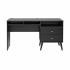 Milo Desk with Side Storage and 2 Drawers, Black