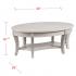 Laverly Traditional Oval Cocktail Table - Whitewash