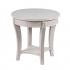 Laverley Traditional Round End Table - Whitewash