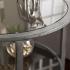 Jaymes Metal/Glass Round End Table - Silver