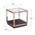 Lexina Glass-Top End Table