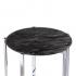 Dransill Round End Table w/ Faux Marble Glass Top