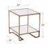 Horten Square Glass-Top End Table