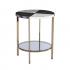 Cortinada Round Faux Marble End Table