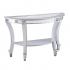 Lindsay Glam Mirrored Demilune Console Table