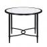 Quinton Metal/Glass Oval Cocktail Table - Black