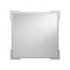 Glenview Glam Mirrored Square End Table - Matte Silver