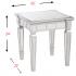 Glenview Glam Mirrored Square End Table - Matte Silver
