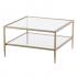 Keller Square Metal/Glass Open Shelf Cocktail Table