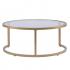 Evelyn Glam Nesting Cocktail Table 2pc Set - Gold