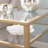 Jaymes Gold Metal and Glass End Table