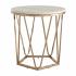 Luna Round Faux Stone Side Table