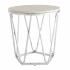 Luna Faux Stone Round Side Table