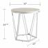 Luna Faux Stone Round Side Table