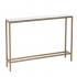 Darrin Narrow Console Table w/ Mirrored Top - Gold