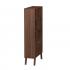 Milo Mid-Century Modern Bookcase with Six Shelves and Two Doors - Cherry