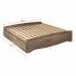 Drifted Gray King Mateâ€™s Platform Storage Bed with 6 Drawers