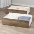 Select Drifted Gray Queen/King Storage Drawers  Set of 2 on Wheels Thumbnail