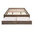 Select Drifted Gray King 4-Post Platform Bed with 4 Drawers