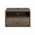 Prepac Floating Nightstand With Open Shelf, Drifted Gray