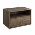 Prepac Floating Nightstand With Open Shelf, Drifted Gray