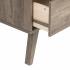 Milo Mid Century Modern  2-drawer Tall Nightstand with Open Shelf, Drifted Gray