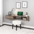 Modern Floating Desk with Drawer, Drifted Gray