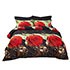 Duvet Cover Set, Queen size Floral Bedding, Dolce Mela - Night Roses DM707Q
