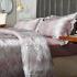 King Size Duvet Cover Set, 6 Piece Luxury Jacquard Bedding, Dolce Mela Hollywood DM714K