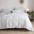 DM807Q | Queen Size 6 piece Duvet Cover Set Ruffled Bedding 100% Cotton