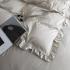 DM809Q | Queen Size 6 piece Duvet Cover Set Ruffled Bedding 100% Cotton