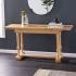Edenderry Farmhouse Folding Trestle Console to Dining Table - Natural Oak